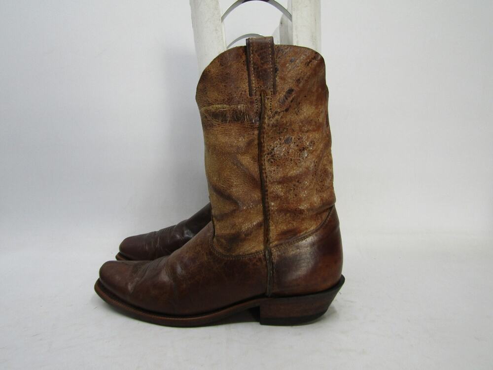 Justin Bent Rail Mens Size 9 EE Brown Leather Cowboy Western Boots